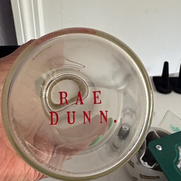 Rae Dunn Glass Water Bottle with Bamboo Lid - Red - Picture 3 of 4